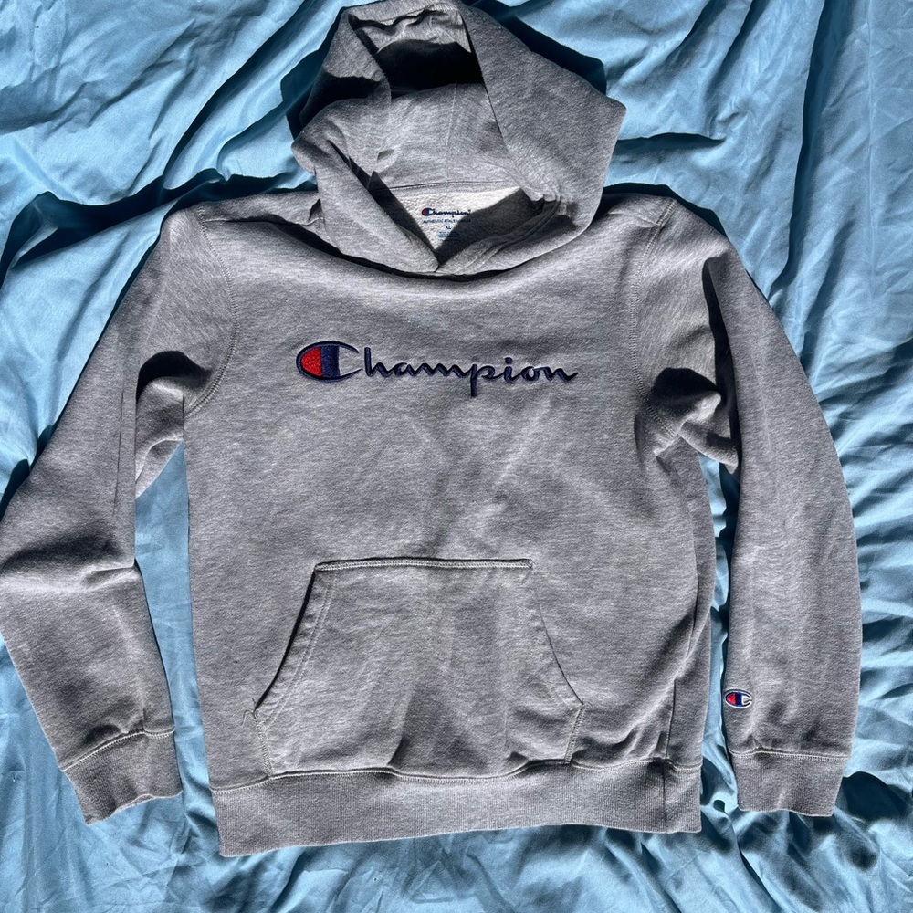 Champion Gray Hoodie in YOUTH XL / WOMEN’s SMALL